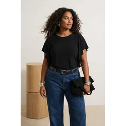Trendyol Curve Ženska bluza Tbbss26Af00082, Crna