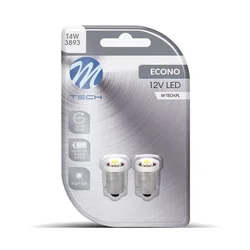 M-Tech LED sijalica T4 BA9S 1 x SMD5050, 12 V, 2 komada, Bela