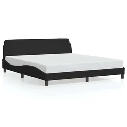 Vidaxl Posteljni okvir Dover črne barve 180x200 cm žamet