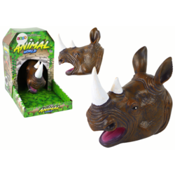 slomart Ročna lutka LEAN TOYS Nosorog, rjava