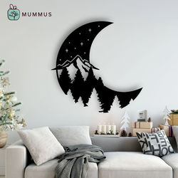 Moon - Lesena stenska dekoracija -