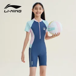 Li-Ning Jednodelni kupaći kostim za devojčice, Plavi