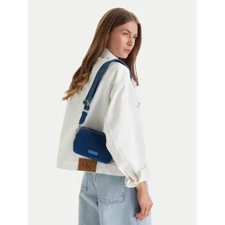 Calvin Klein Ročna torba Webbing Strap Canvas Camera Bag LV04F3385G Modra