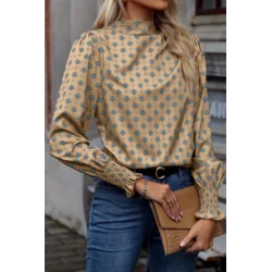 Bluza s potiskom, bež
