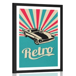 Plakat s paspartujem v retro stilu - 60x90 silver