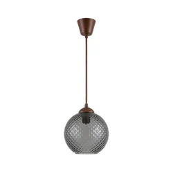 Brilagi - LED luster na sajli R GLASS 1xE27/60W/230V O 18 cm braon/zadimljeno siva