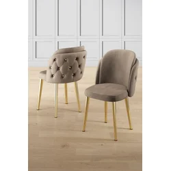 HANAH HOME Set stolica (6 komada) Axle Cappuccino Gold