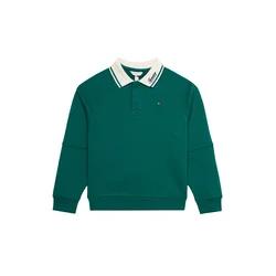 TOMMY HILFIGER Majica smaragd/naravno bela