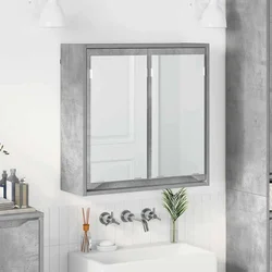 Kupaonski ormar s ogledalom Zidne Betonski sivi 60 x 20 x 60 cm