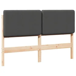 Vidaxl Tapecirano vzglavje z vzglavjem Rjava in temno siva 150 cm