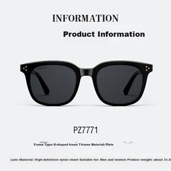 Parzin Unisex naočare za sunce, Crne