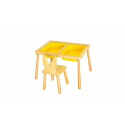 HANAH HOME Table and Chair Yellow Sto i stolica za decu