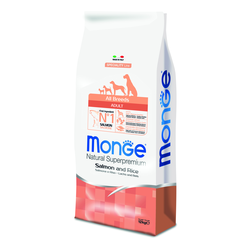 MONGE Suva hrana za pse all breeds adult monoprotein losos&pirinač 12kg