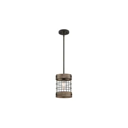 Westinghouse 61180 - Luster na sajli LANGSTON 1xE27/60W/230V borovina