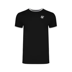 SikSilk Majica Ringer črna / bela