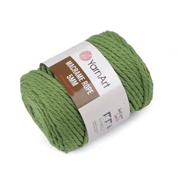 Pletena preja Macrame Rope 5 mm 500 g - (787) zelena st.