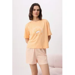 Trendyol Milla Ženski set pidžame Thmss25Pt00102, Narandžasti