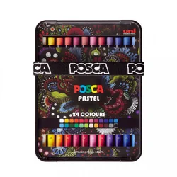 UNI SET VOŠTANE BOJICE POSCA KPA-100(1.0-6,8mm) 24/1 U LUKSUZNOJ KUTIJI