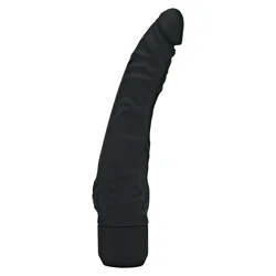Classic Slim Silicone Vibrator - Črna