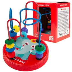 shumee TG50048 spiralne lesene kroglice prepletajoče se mula izobraževalna igrača Montessori