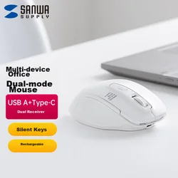 Sanwa Supply Bežični miš, 2.4GHz, Beli