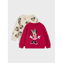 Sinsay - Pamučne dukserice sa printom 2 pack Minnie Mouse - hibiskus