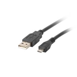 Kabel USB 2.0 micro AM-MBM5P 0,3M črn