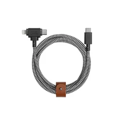Native Native Union Belt Cable Duo USB-C / Lightning kabel, 1.5m, črn/bel