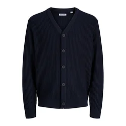 JACK & JONES Pletena jopa JJSAGE nočno modra