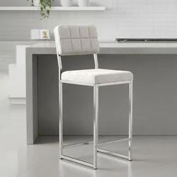 Hanah Home barska stolica Retro 66, krem tkanina od poliestera i lana