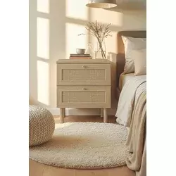 Hanah Home Noćni stočić Baru, 50 x 58 x 42 cm, Bež