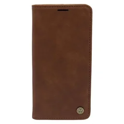 LEATHER RETRO FLIP Maska za telefon za Xiaomi Mi 12 tamno, Braon