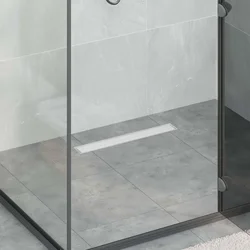 2 u 1 odvod za tuš Srebrno 60 cm Nehrđajući čelik 304