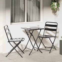 Bistro set za vrt 3 pcs Antracit Čelik