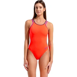 Arena performance solid double cross back orange/fuchsia m - uk34