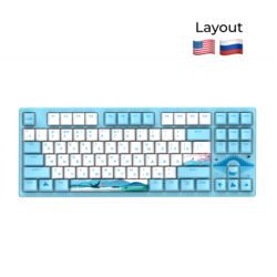 DAREU Gaming tastatura A87L TKL SWALLOW, Plavo-bela
