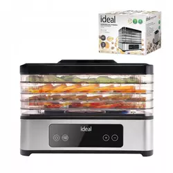 Modernhome veliki dehidrator hrane za voće i povrće sa konvekcijom, 400 w, tajmer, ideal inox ( 05ik3301 )