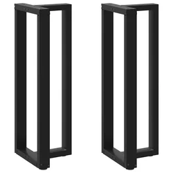 Noge za barski stol T-oblika 2 kom Crne 40x35x(110-111) cm Čelik