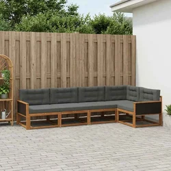 Set vanjskih sofa 5 pcs Prirodna i antracit
