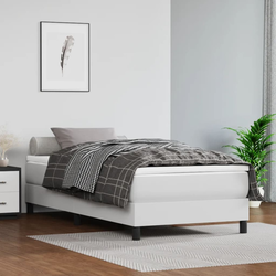 Madrac s džepičastim oprugama srednje tvrdoće bijeli 80x200x20 cm umjetne kože
