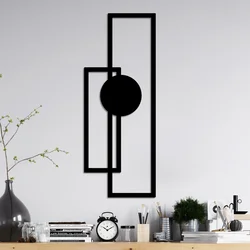 Wallity Zidna dekoracija Astratto-1, 32x85 cm, 1.5 mm, Crna