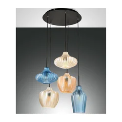 Fabas Luce 3725-49-363 - Luster na lanku OLBIA 5xE27/40W/230V