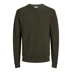 JACK & JONES Pulover JJEBRODY oliva