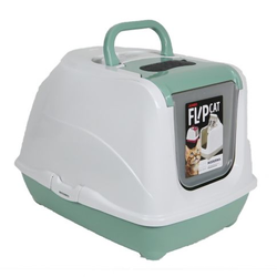 MODERNA Zatvoreni toalet za mačke Flip Jumbo, 57cm, Zeleno-beli