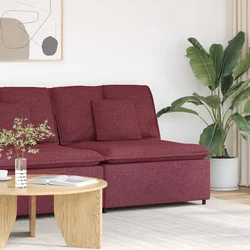 Modularni kauč s jastucima, vinsko crvena 100 cm