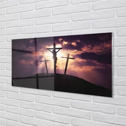 tulup.si Slika na akrilnem steklu Jezus križ 120x60 cm 2 obešalnika