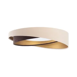 LED plafonsko svetlo GALAXY MODERN LED/24W/230V prečnika 55 cm bež/braon/zlatna
