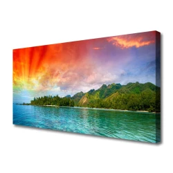 tulup.si Slika na platnu Sky sea forest landscape 100x50 cm
