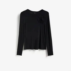 Reserved - Bluza s cvetnom aplikacijom