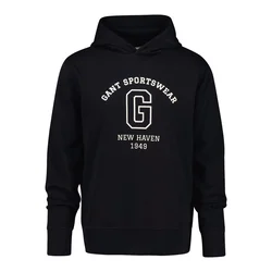 GANT Majica  črna / volneno bela